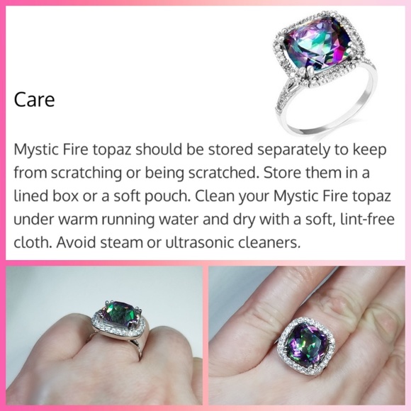 Genuine MYSTIC FIRE TOPAZ Ring - Picture 5 of 7